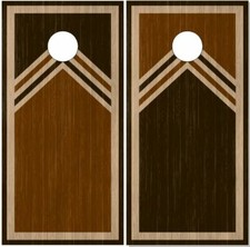 Stained Chevron Wood Cornhole Wrap Bag Toss Skin Decal Sticker Wraps