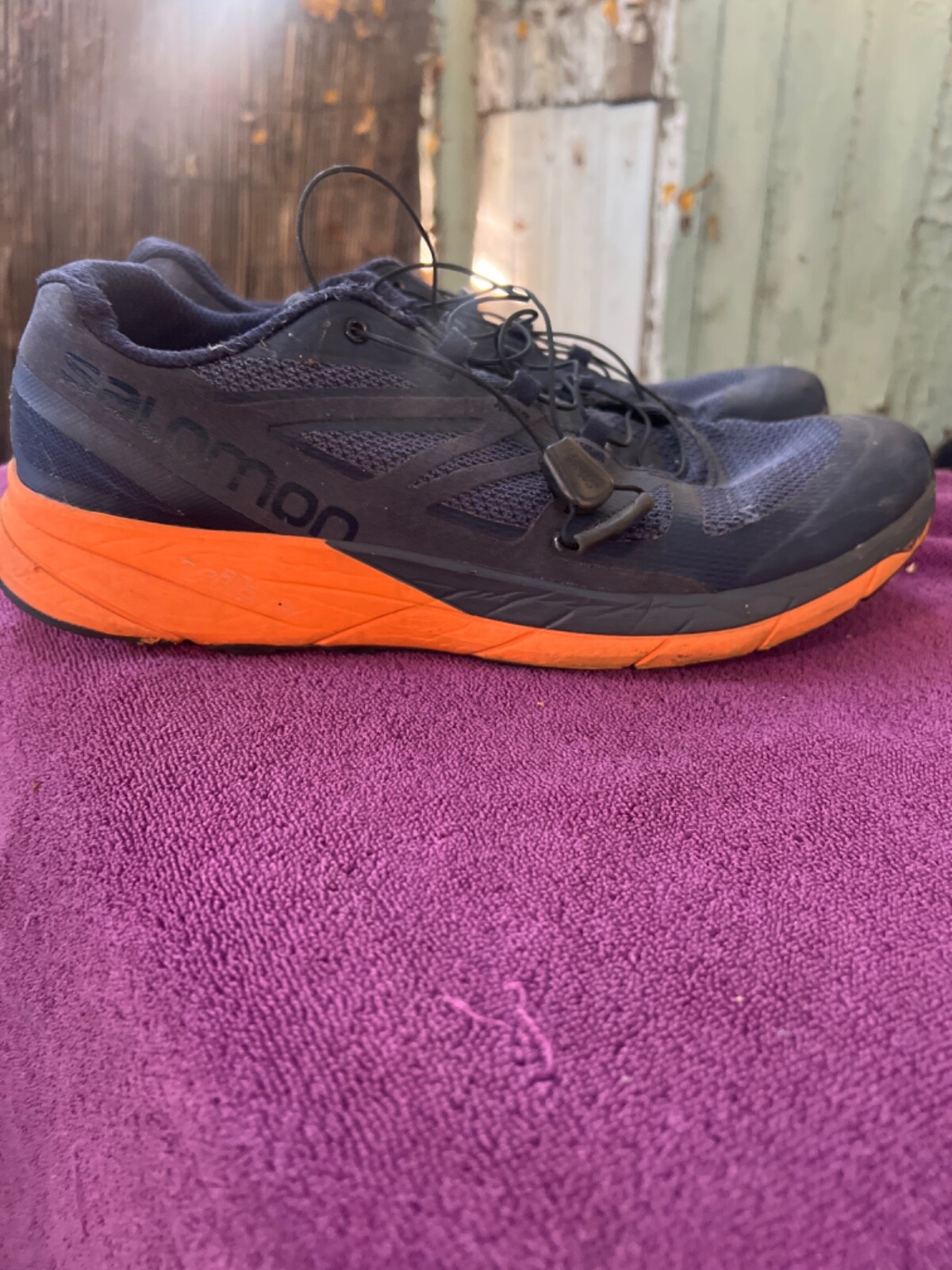 Scarpe Salomon Sense Ride Uomo 10 Blu Arancione Sneakers Atletica Escursionismo Trail