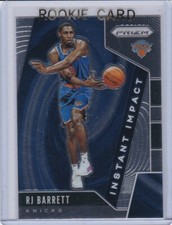 RJ BARRETT ROOKIE CARD New York Knicks Basketball 2019 PRIZM INSTANT IMPACT RC!