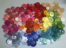 Hand Dyed Buttons Mixed Sizes & Weights - Top Quality Bags of Assorted Colours