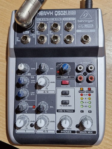 Behringer Xenyx Q502USB Portable Mixer & USB Audio Interface