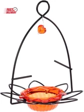 off Oriole Flower-Shaped Feeder W/Heart Ornament, Oriole Nectar & Jelly Feeder,