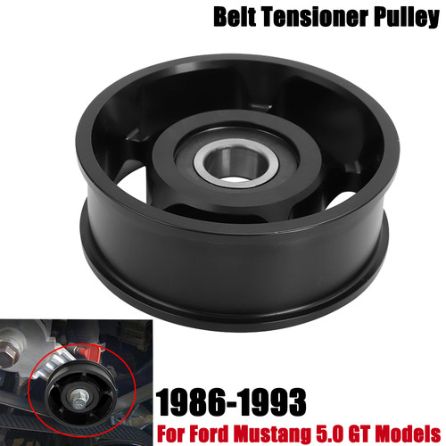 Aluminum Alloy Belt Tensioner Pulley For 1986-1993 MUSTANG 5.0 GT Models Black - Picture 1 of 9