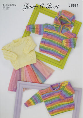 Doppelstrickmuster Zopfmuster Pullover & Kapuzenpullover James Brett Baby DK JB684