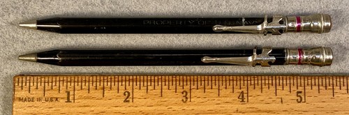 Paar Vintage US NAVY Working Eagle chromatischer Druckbleistift schwarzer Körper