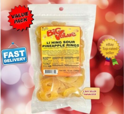    Enjoy Li Hing Sour Pineapple Rings 12 oz - FROM HAWAII