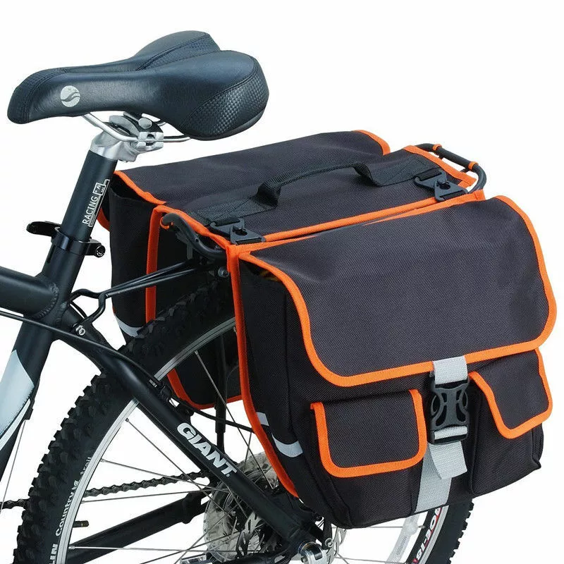 Cycling Bike Bag Rear Carrier Rack Bag Double Panniers Seat