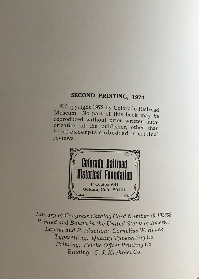 Narrow Gauge to Central and Silver Plume Colorado Rail Annual Number Ten eBay