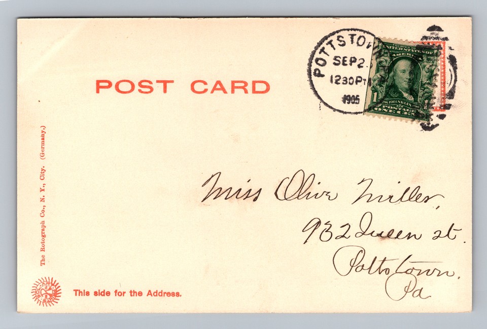 1905 Sanatoga Park Boat Landing Pottstown Pennsylvania PA ROTOGRAPH