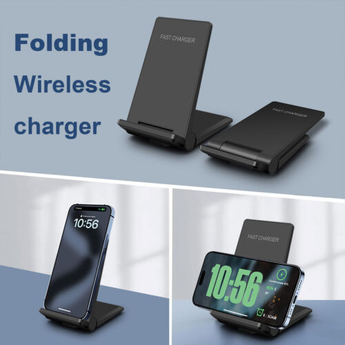 30W Wireless Charger Station Foldable Charging Dock For iPhone 15 14 Samsung S24 - Picture 3 of 26
