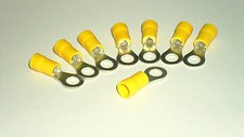 8x Ring Kabelschuh,gelb  Ø M6   f. 4,0-6,0 m...
