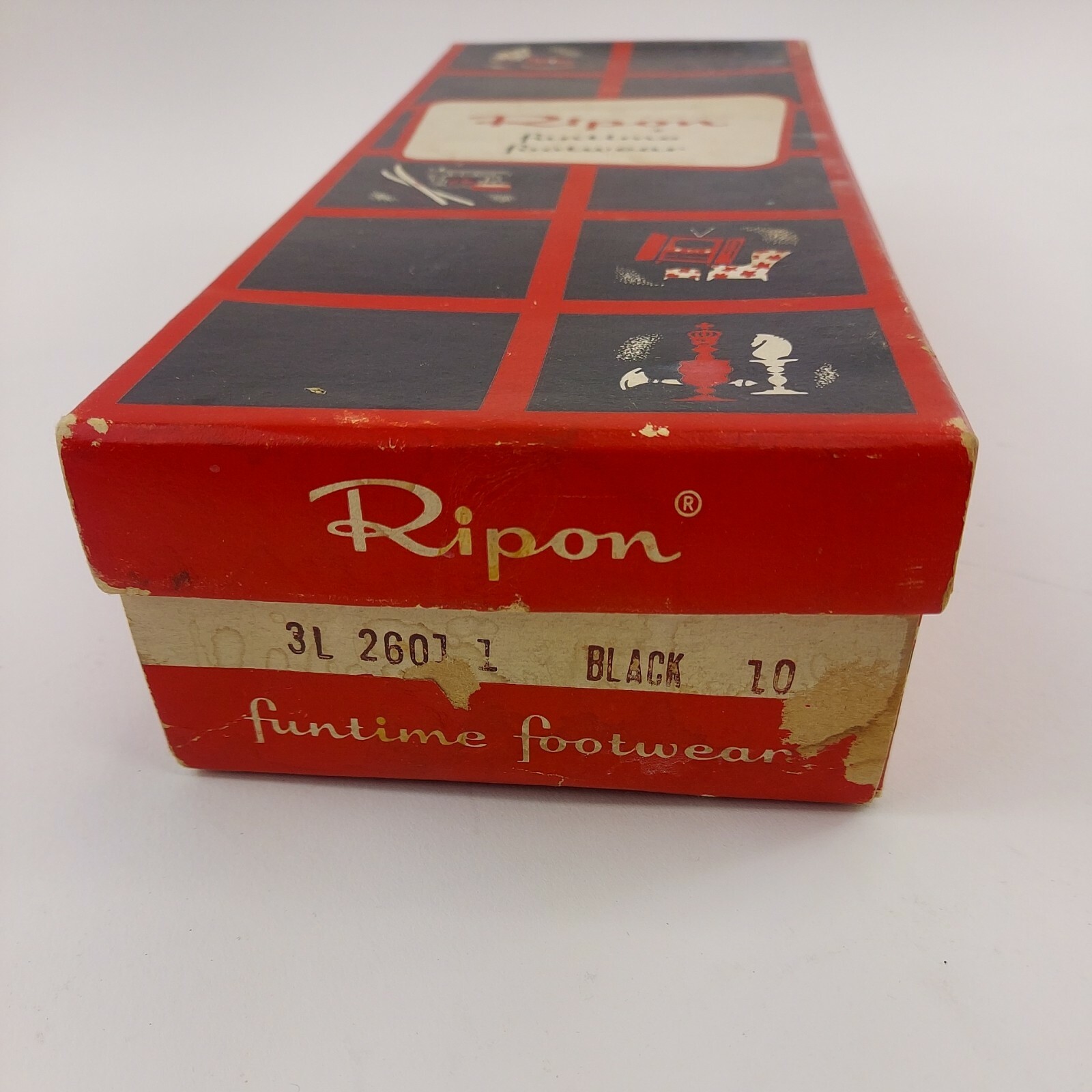 SAOLA Vintage 1950s Ripon Funtime Footwear ORIGINAL EMPTY BOX ONLY for Black Sz 10