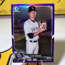 2018 Bowman - Chrome Prospects Purple Refractor #BCP109 Sam Howard /250 (RC)