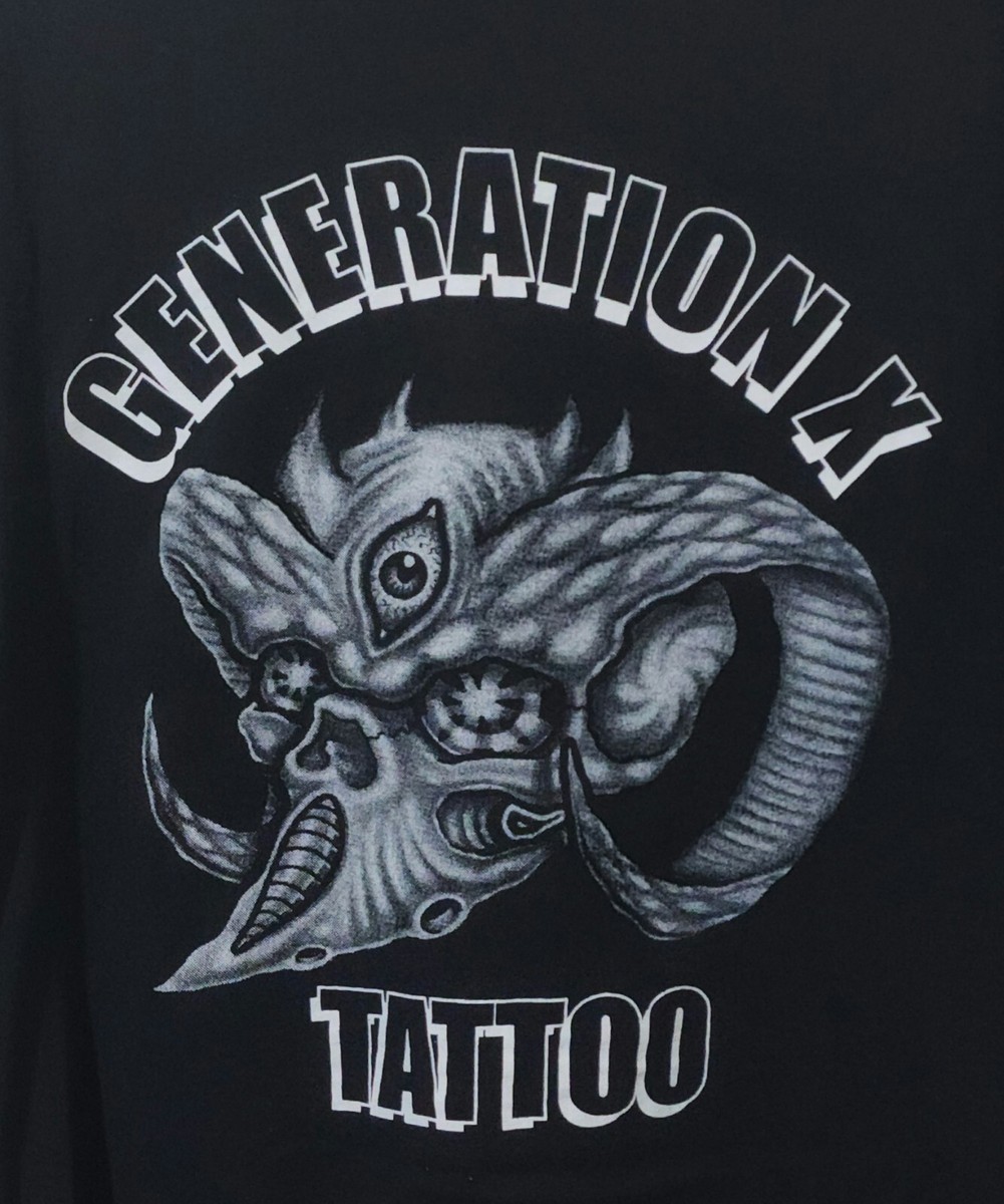 Vintage 90s Generation X Tattoo Daytona Beach Alien Skull Giger