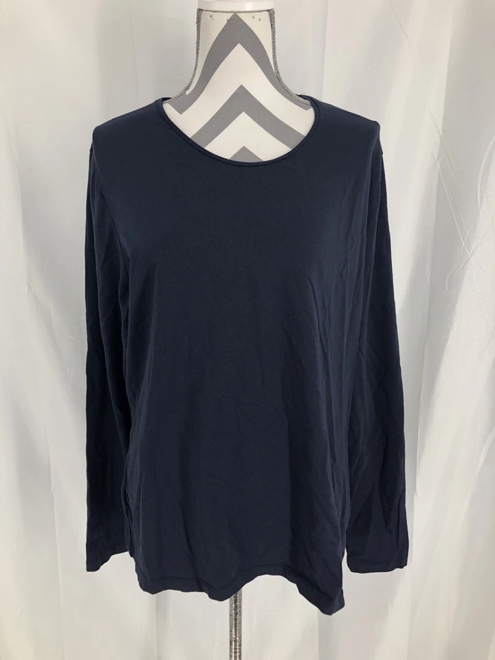 Lote Básico de 3 Camisetas Túnicas Cuello Redondo Manga Larga Múltiple Sally LTS Largo Alto XL Foto 4 de 4