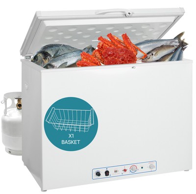 SMAD 7.0 cu.ft Propane Chest Freezer White Freezer with Huge Storage Capacity