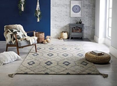 FLAIR RUGS Wollteppich DIEGO WOLL Teppich 120x170cm 100% Wolle Höhe 40mm NEU!