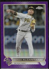 Sergio Alcantara 2022 Topps Chrome Update #USC162 Purple Refractor Padres