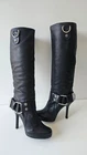 Gianmarco Lorenzi High Heel Black Leather Boots 40