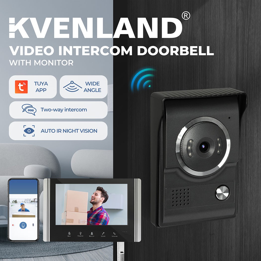 Video Door Bell WiFi Phone Intercom System with Monitor Doorbell