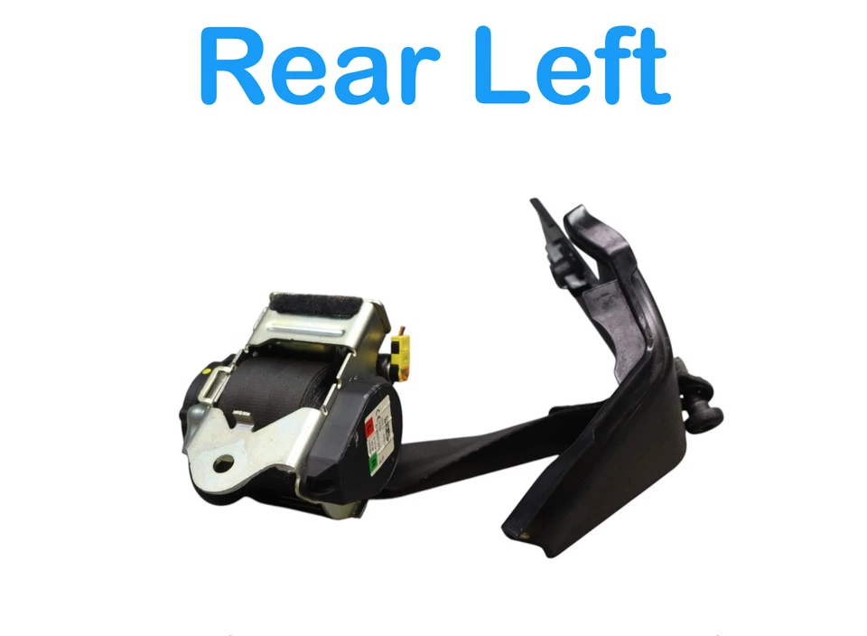 Cinturón de seguridad trasero izquierdo Jaguar XE 17-20 retractor negro OEM Foto 3 de 4