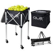 Tennis Ball Hopper Ball Cart, Can Hold 165 Balls Tennis Basket, Foldable and ...