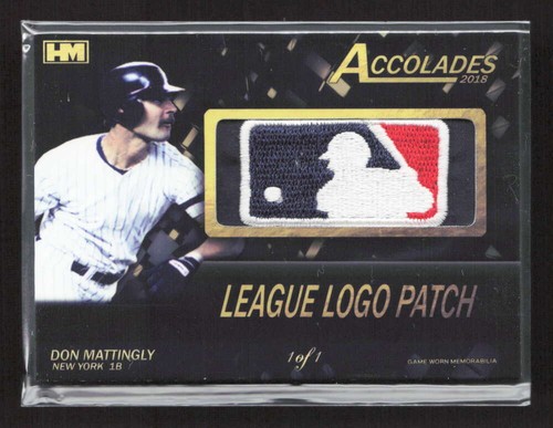 2018 Hits Memorabilia Don Mattingly League Logo Patch Logoman 1/1 TV10201