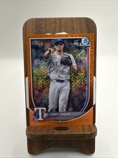 2025 Bowman Corey Seager #38 Chrome Orange Mojo Refractor /25 Rangers Baseball