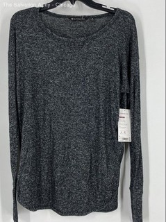 Athleta Womens Black Long Sleeve Crew Neck Pullover T Shirt Size Medium