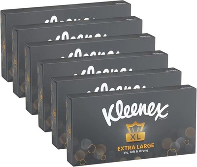 Kleenex extra große 2-lagige Gesichtstücher 6 Boxen x90 Blatt stark weich Komfort