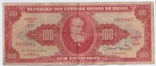 Brazil  100  cruzeiros ND (1963) estampa 2A  D. Pedro II