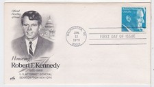 TurtlesTradingPost- Robert F. Kennedy -1979 FDC #1770 Artcraft Cachet