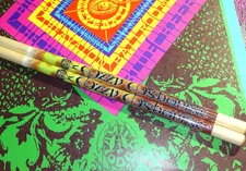 OZZY OSBOURNE DRUM STICK DRUMSTICK SET ROCK & ROLL-Orange Flames -NICE!