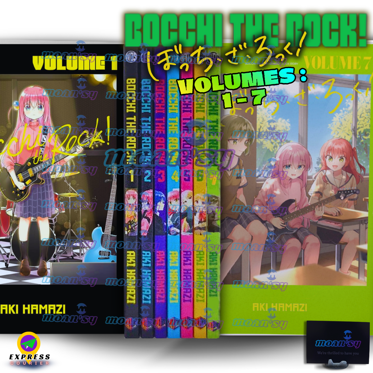 Bocchi The Rock Vol 1-7 Set English Manga Music Comedy Graphic