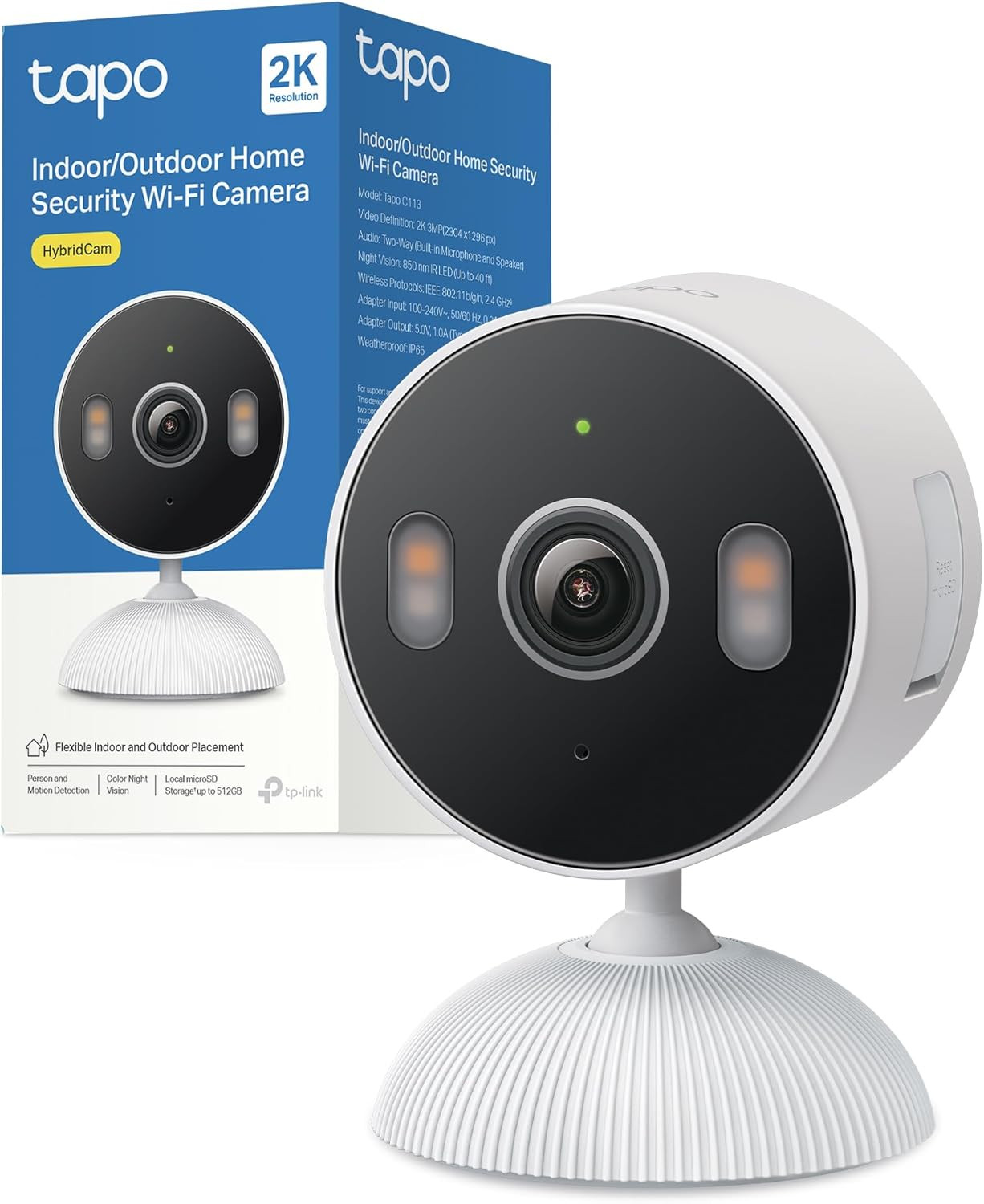 Acquista Tapo C113 2K 3MP - Telecamera WiFi Esterna IP65 AI