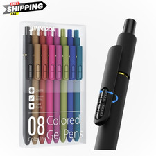 JIMMIDDA Colorful Gel Pens - 8 Pcs Colored In...