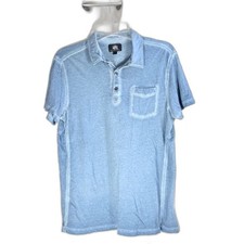 Rock Republic Light Blue Iconic Polo Shirt size Large distressed