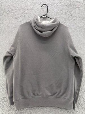 The North Face Hoodie Mens M Gray USA Flag Big Logo Pullover