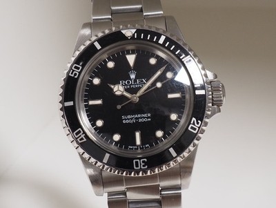 ROLEX Submariner no date Ref 5513 aus ca. 1985 - full tritium Band 93150 / 580