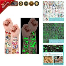 Mixed Styles Luminous Tattoos for Kids - 380 Cartoon Designs for Celebration