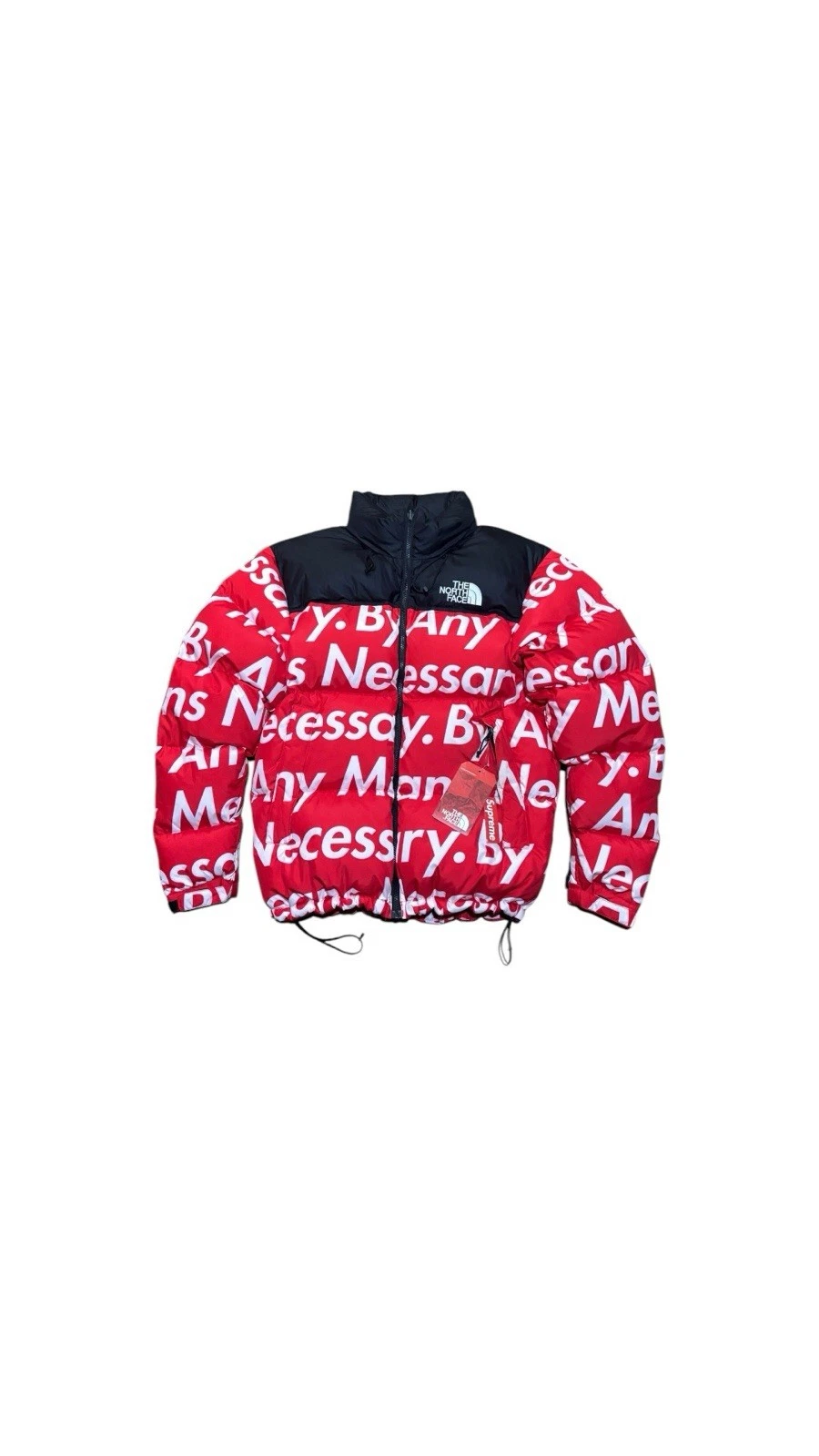 Veste rouge Supreme x The North Face FW15 By Any Means Nuptse
