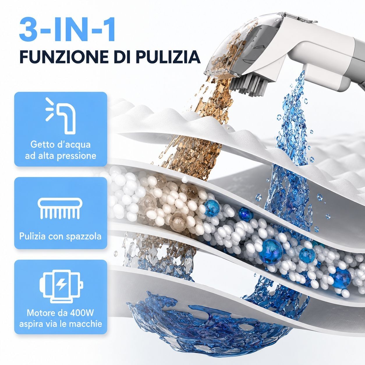 Lava Tappeti e Divani Portatile 3 in 1 450W foto 5