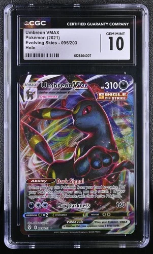 2021 Pokémon Umbreon VMAX Holo 095/203 • CGC 10 Gem MINT (Evolving Skies)