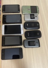 Lot Of 10 Cell Phones Mix Of iPhone, Samsung, Motorola, HTC, LG Parts Or Repair