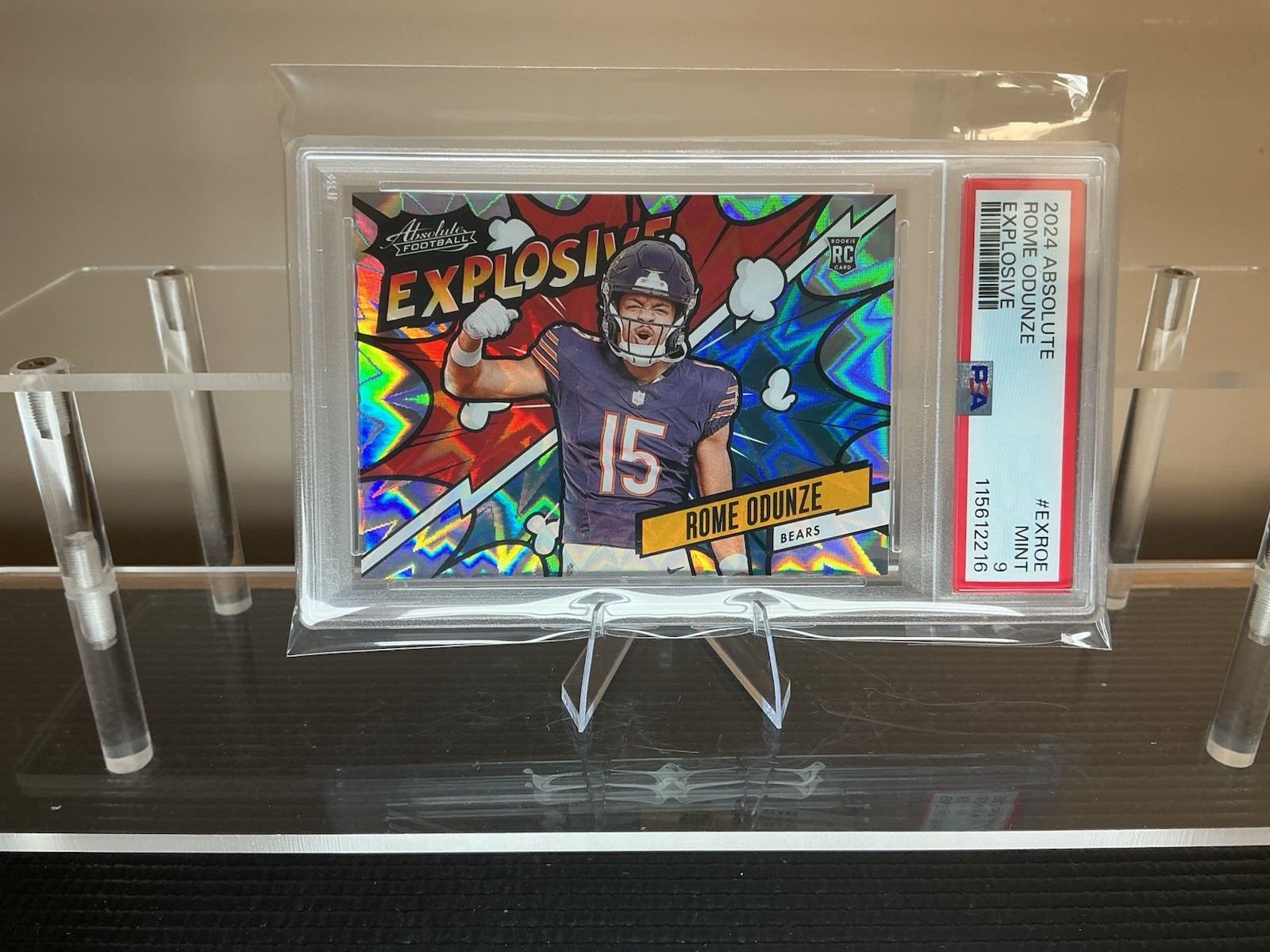 2024 Absolute Explosive Rome Odunze #EX-ROE Rookie PSA 9 Bears 🔥