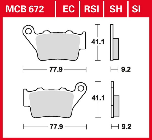 Trw Bremsbelag Sinter Offroad (FüR: Aprilia Pegaso 650 Strada Vd 05-08 Hinten )-image
