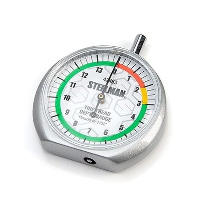 Dial-Type Color-Coded Tread Depth Gauge, Identifies Tire Wear, Du Style: 1 qty