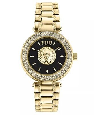 Versus Versace VSP646921 Women's Brick Lane Lion Crystal 36MM Bracelet Watch