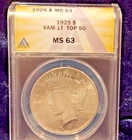 1925-P  PEACE DOLLAR  *BLAST WHITE*   MS-63   VAM-1T   *TOP 50*    90% SILVER!!!