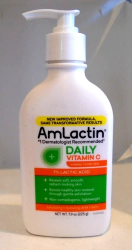 Amlactin Daily Vitamin C Lotion - 7.9 Oz Body Lotion with 7 Lactic Acid - Skin